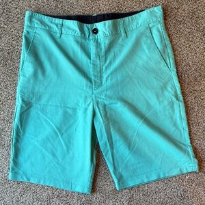 Faded Glory | Aqua Flat-Front Chino Shorts